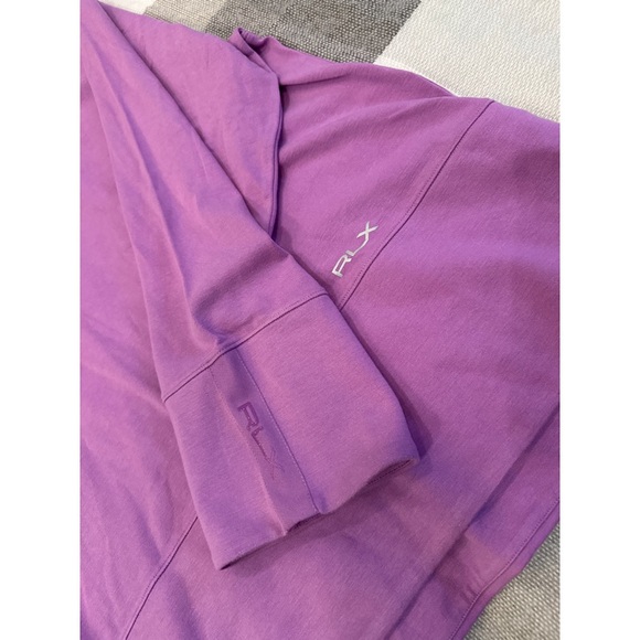 NWT RLX Ralph Lauren purple quarter zip golf sweater women’s sz L - Picture 4 of 6